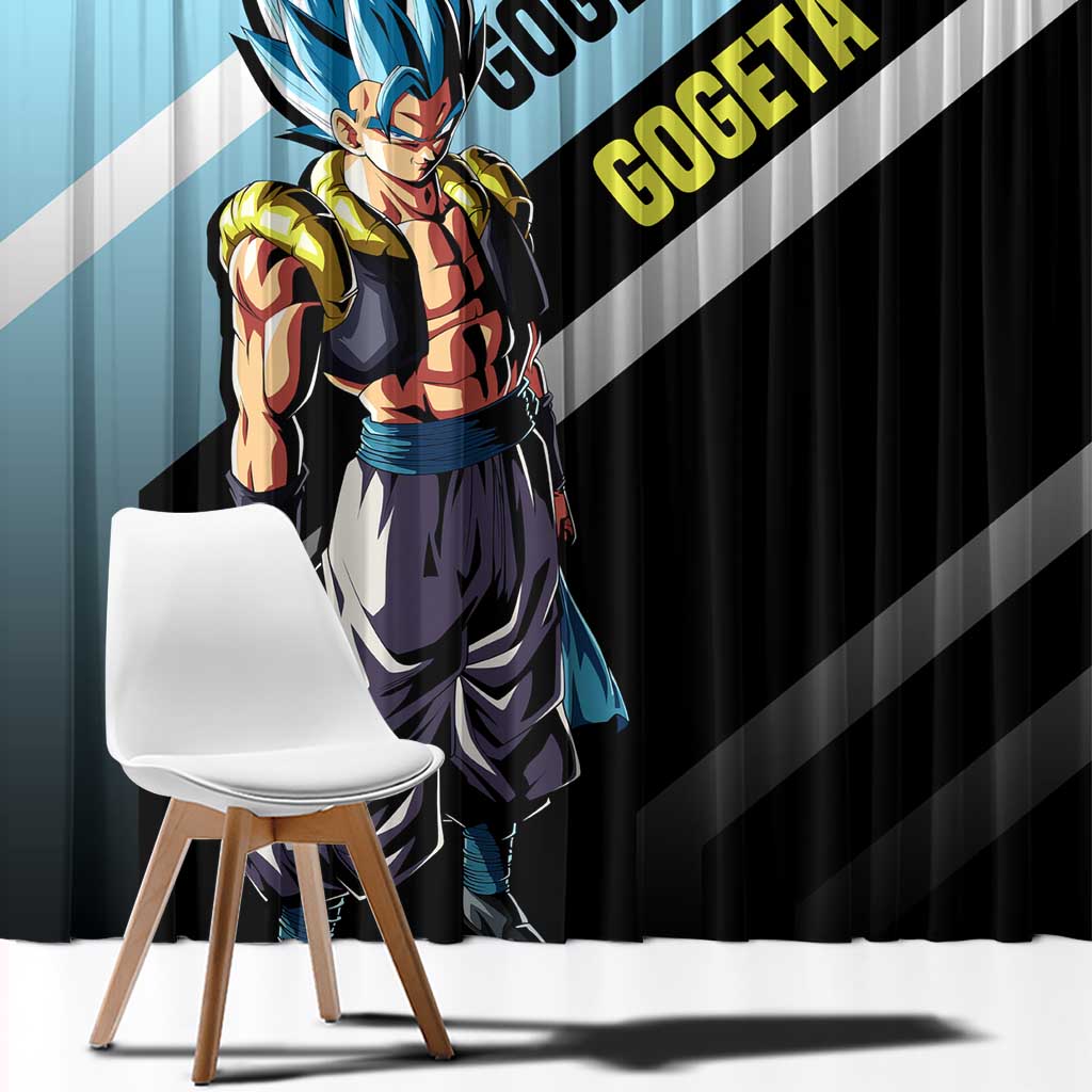 Gogeta Dragon Ball Window Curtain with Fusion Form and Dynamic Action Pose Design - The Mazicc