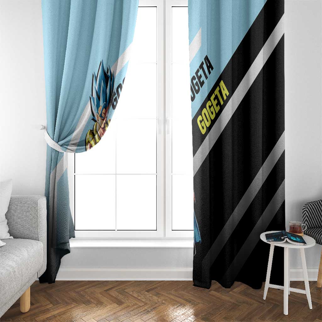 Gogeta Dragon Ball Window Curtain with Fusion Form and Dynamic Action Pose Design - The Mazicc