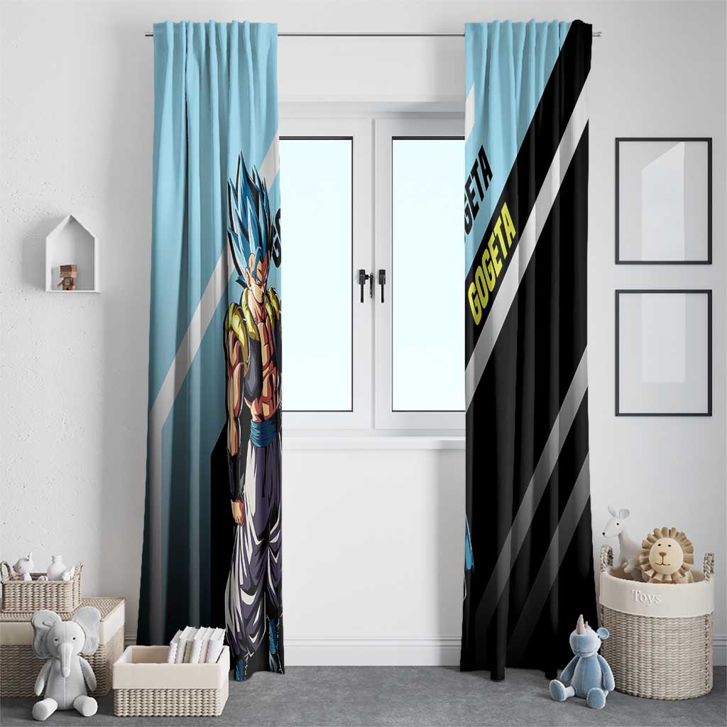 Gogeta Dragon Ball Window Curtain with Fusion Form and Dynamic Action Pose Design - The Mazicc