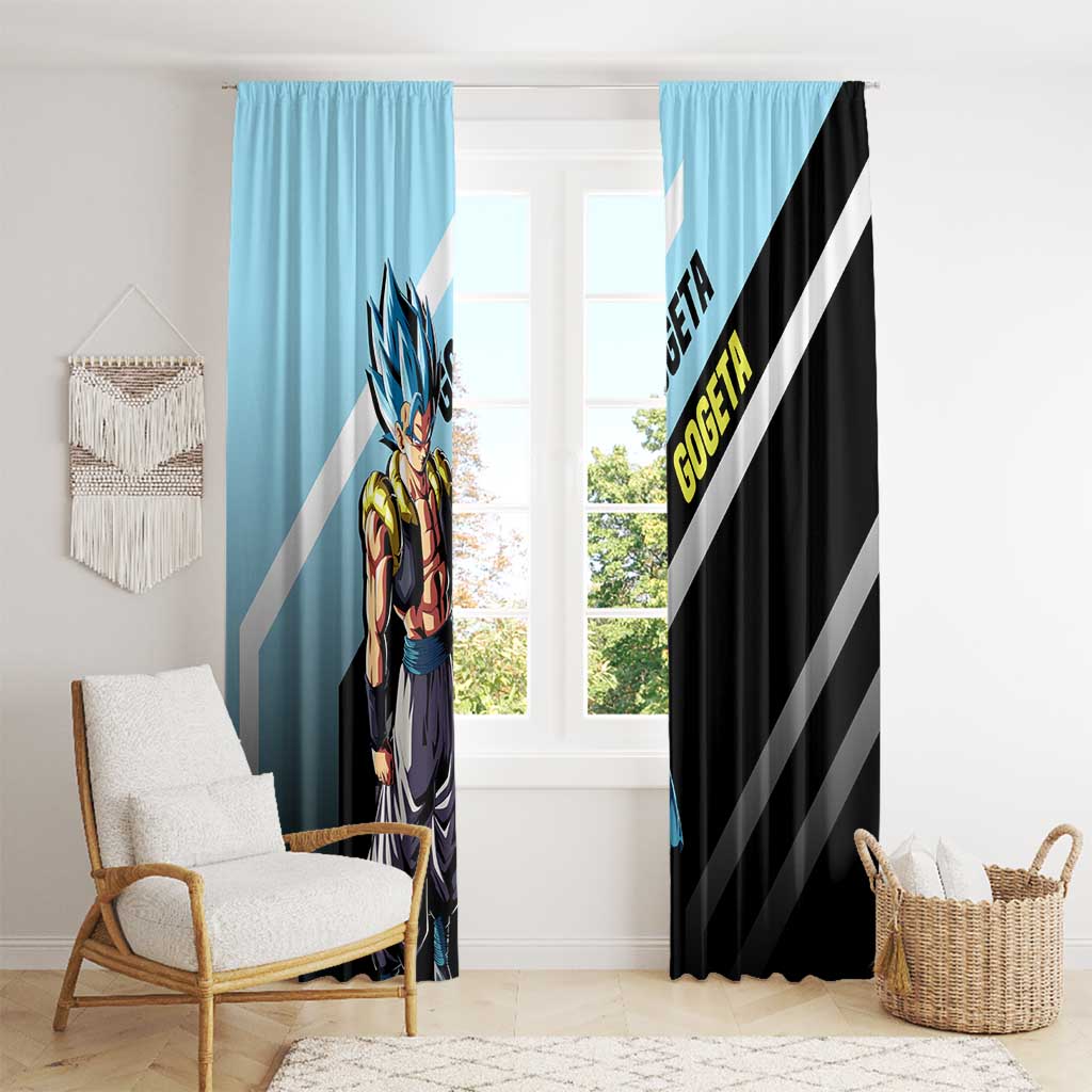 Gogeta Dragon Ball Window Curtain with Fusion Form and Dynamic Action Pose Design - The Mazicc