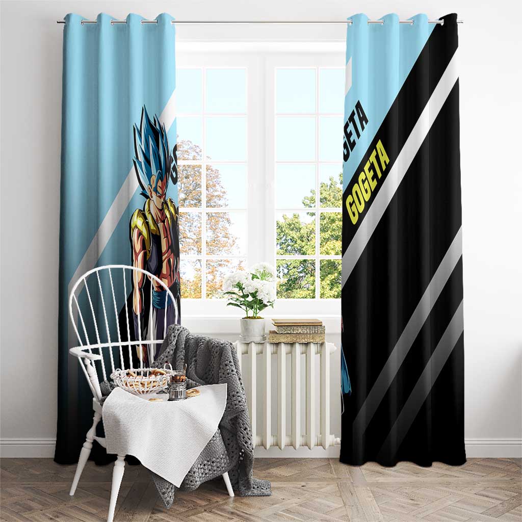 Gogeta Dragon Ball Window Curtain with Fusion Form and Dynamic Action Pose Design - The Mazicc