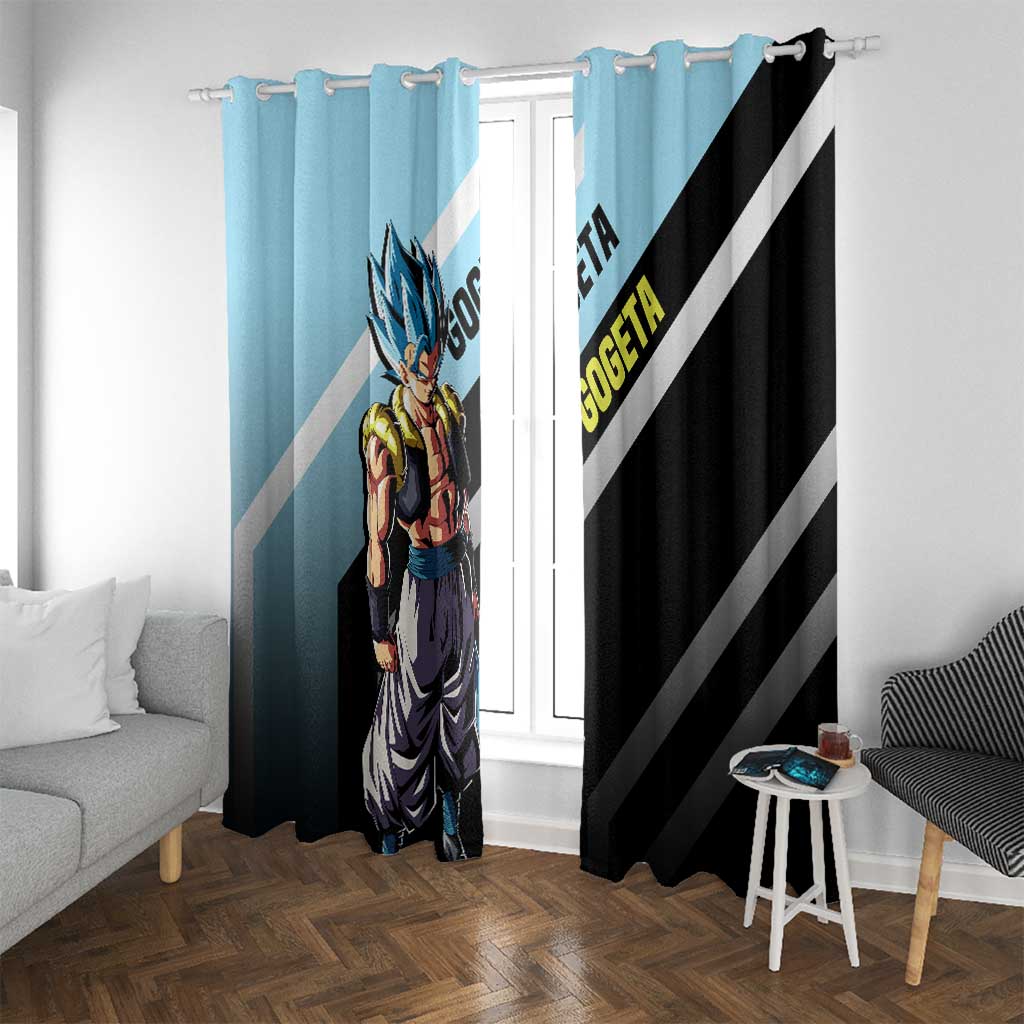 Gogeta Dragon Ball Window Curtain with Fusion Form and Dynamic Action Pose Design - The Mazicc