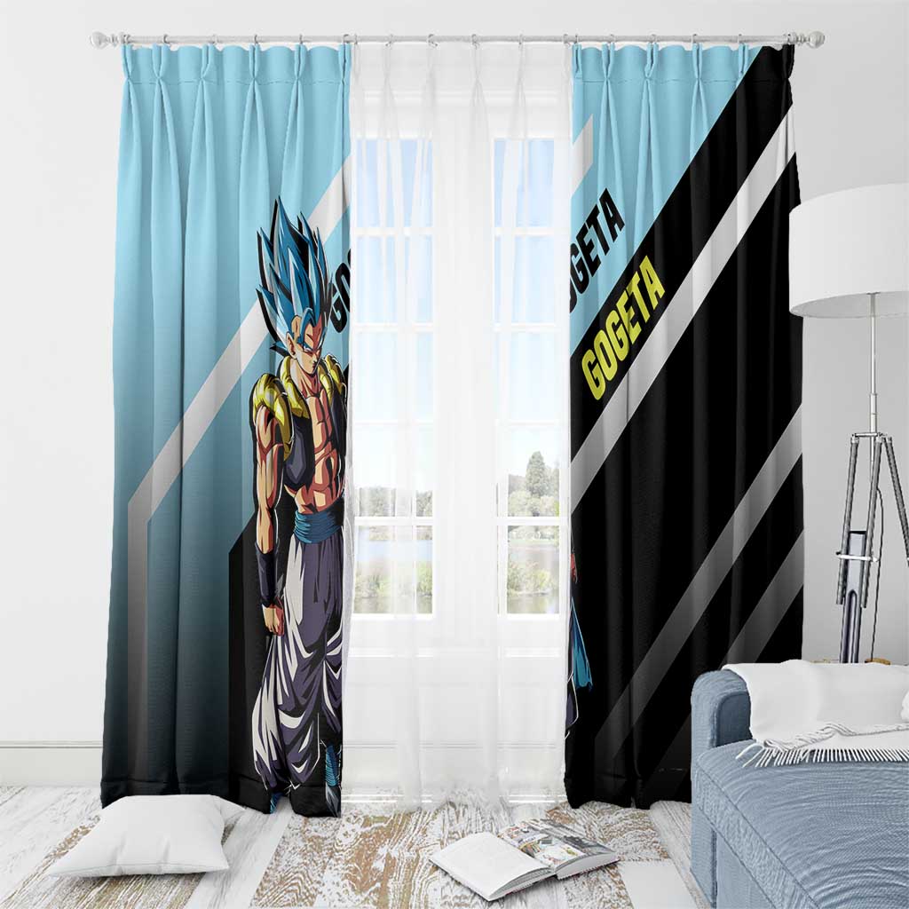 Gogeta Dragon Ball Window Curtain with Fusion Form and Dynamic Action Pose Design - The Mazicc