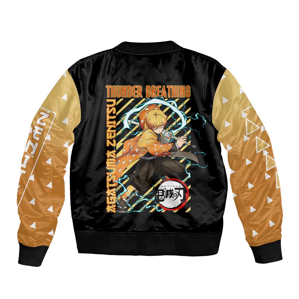 Agatsuma Zenitsu Demon Slayer Bomber Jacket Anime Style