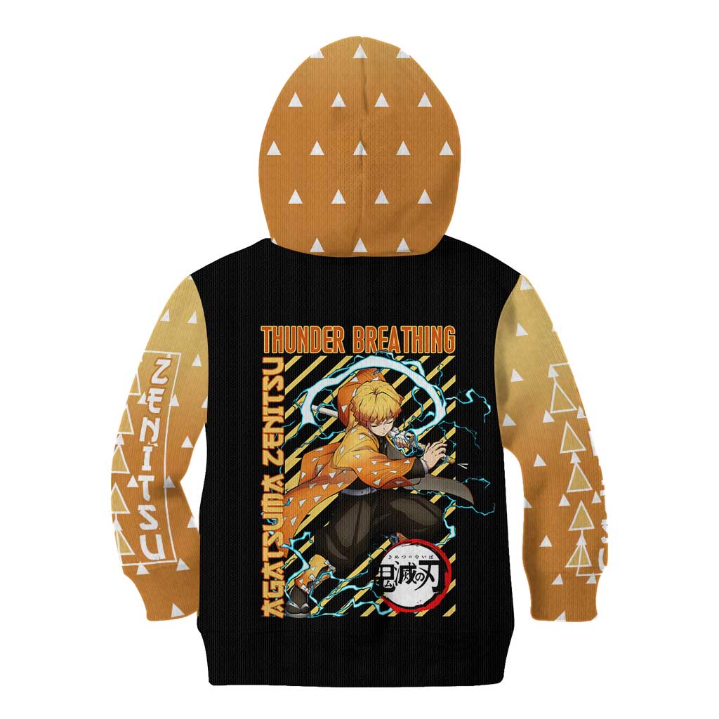 Agatsuma Zenitsu Demon Slayer Kid Hoodie Anime Style