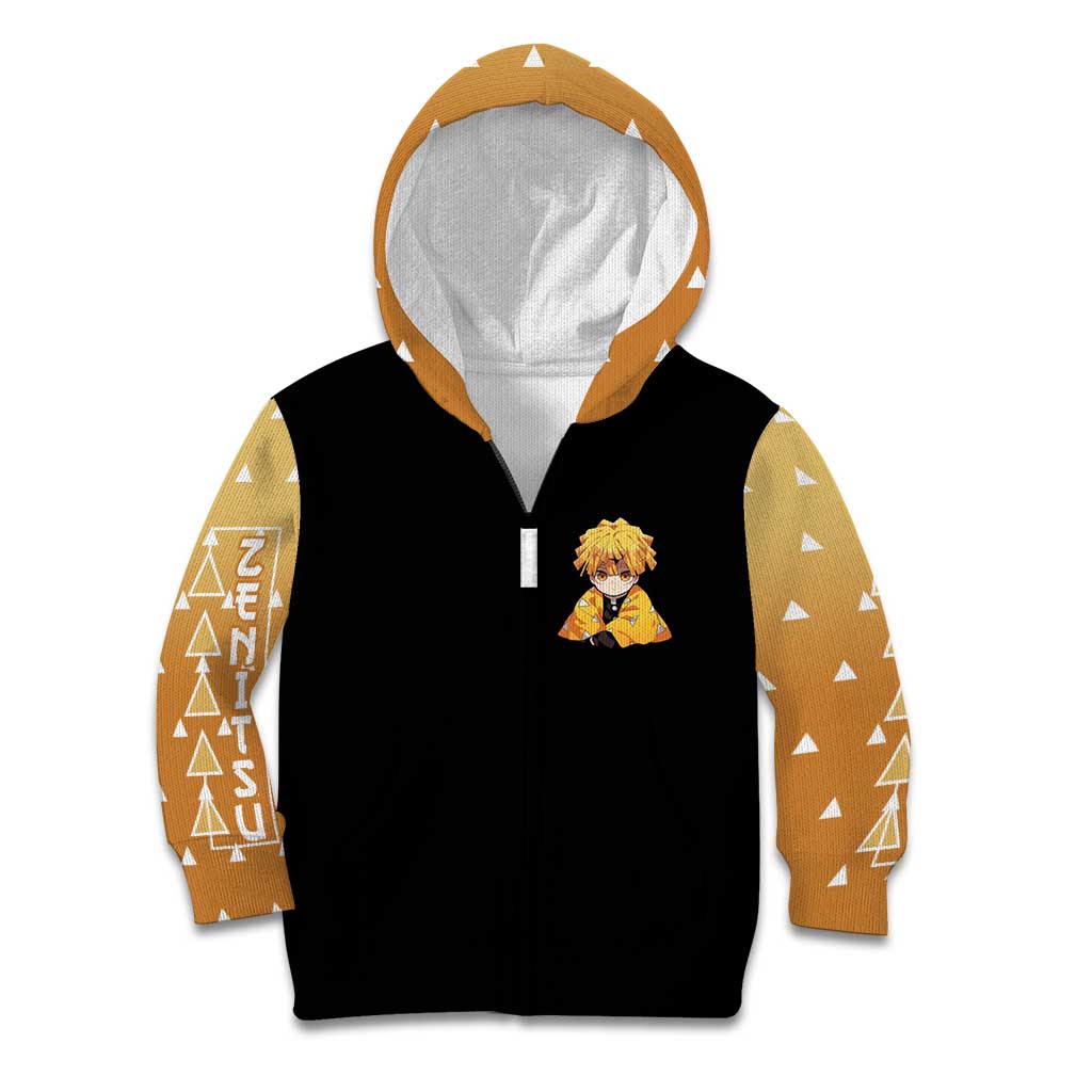 Agatsuma Zenitsu Demon Slayer Kid Hoodie Anime Style