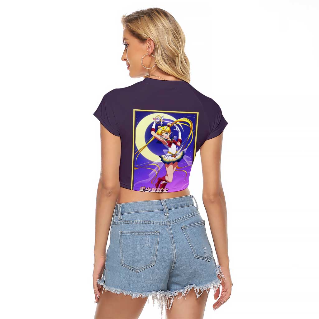 Usagi Tsukino Sailor Moon Raglan Cropped T Shirt Anime Style
