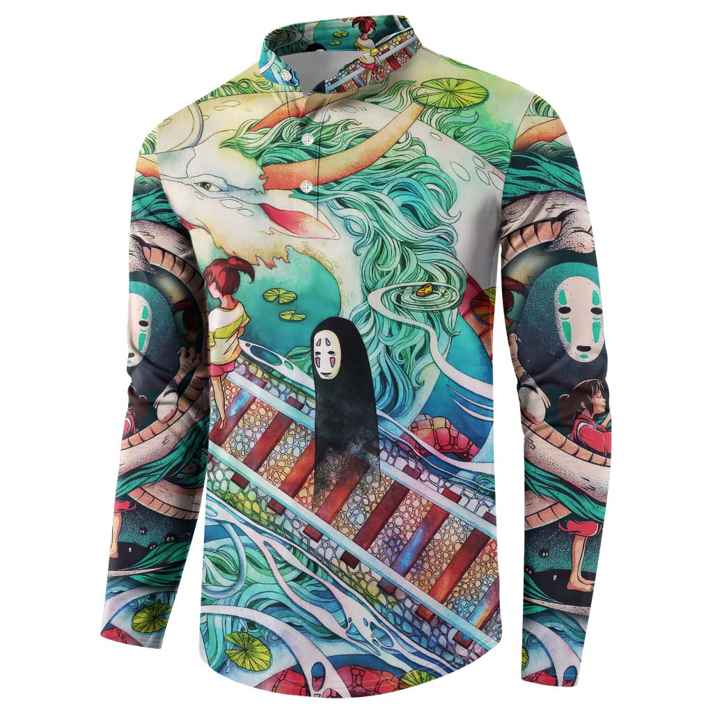 Mythical Spirited Away Studio Ghibli Button Sweatshirt Anime Style