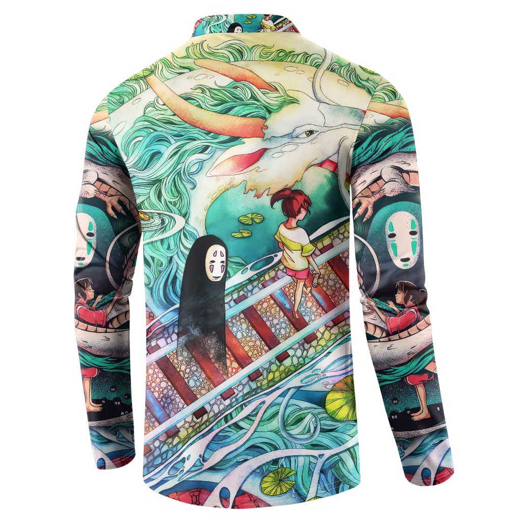 Mythical Spirited Away Studio Ghibli Button Sweatshirt Anime Style