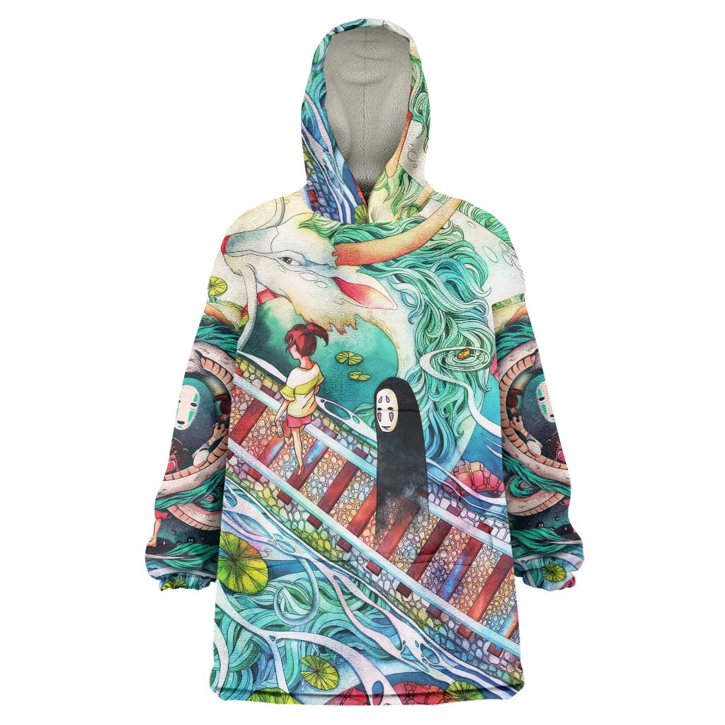 Mythical Spirited Away Studio Ghibli Wearable Blanket Hoodie Anime Style