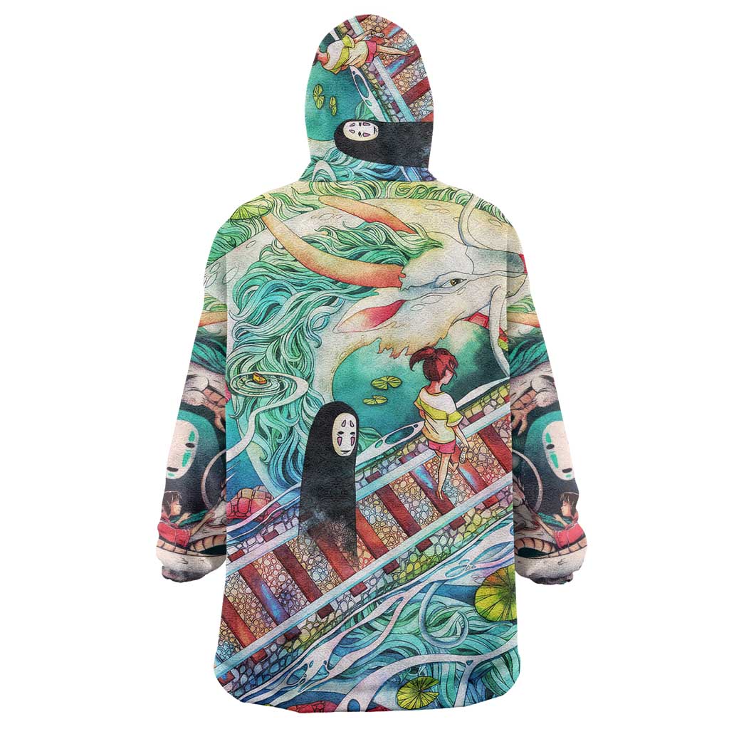 Mythical Spirited Away Studio Ghibli Wearable Blanket Hoodie Anime Style