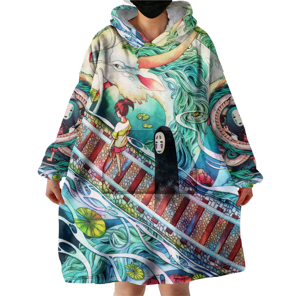 Mythical Spirited Away Studio Ghibli Wearable Blanket Hoodie Anime Style