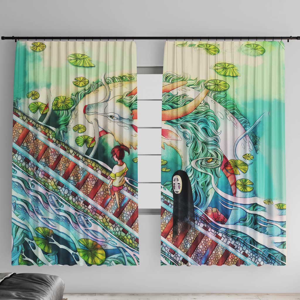 Mythical Spirited Away Studio Ghibli Window Curtain Anime Style