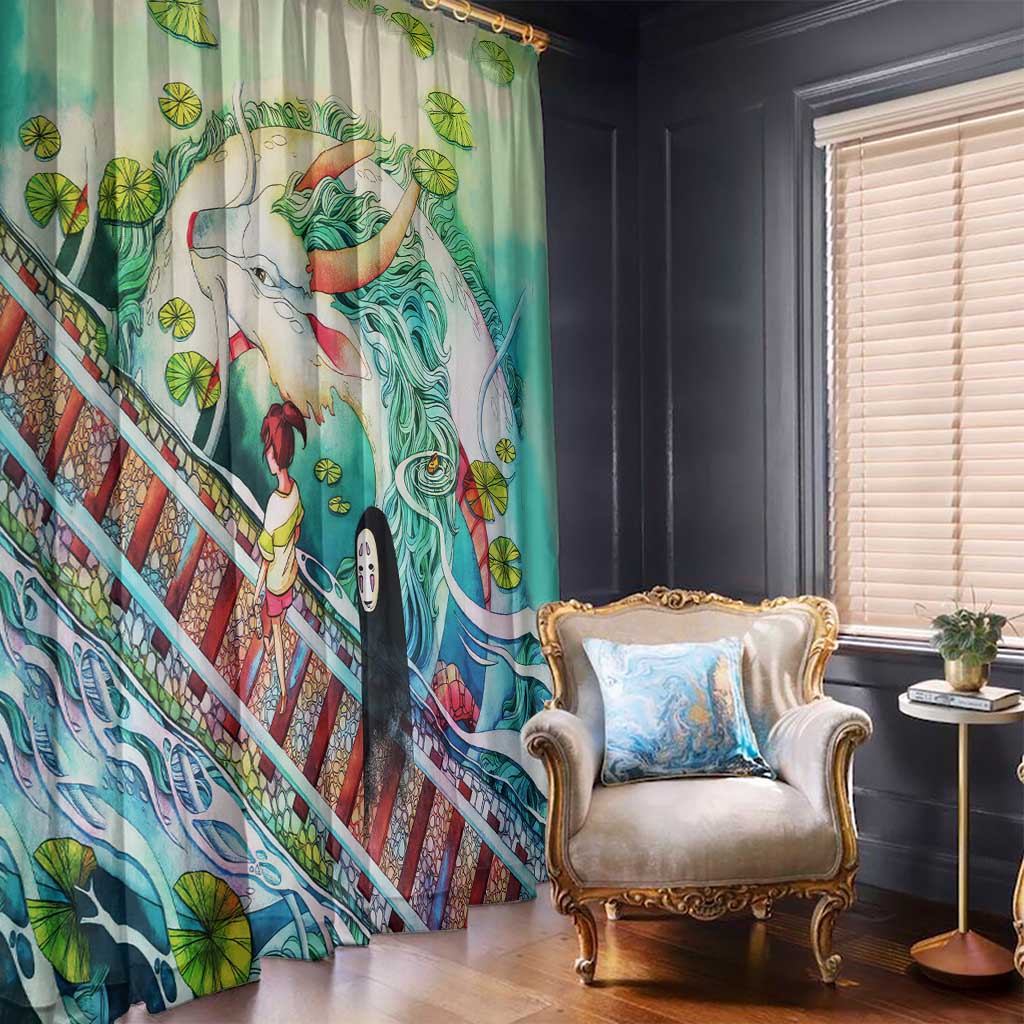 Mythical Spirited Away Studio Ghibli Window Curtain Anime Style