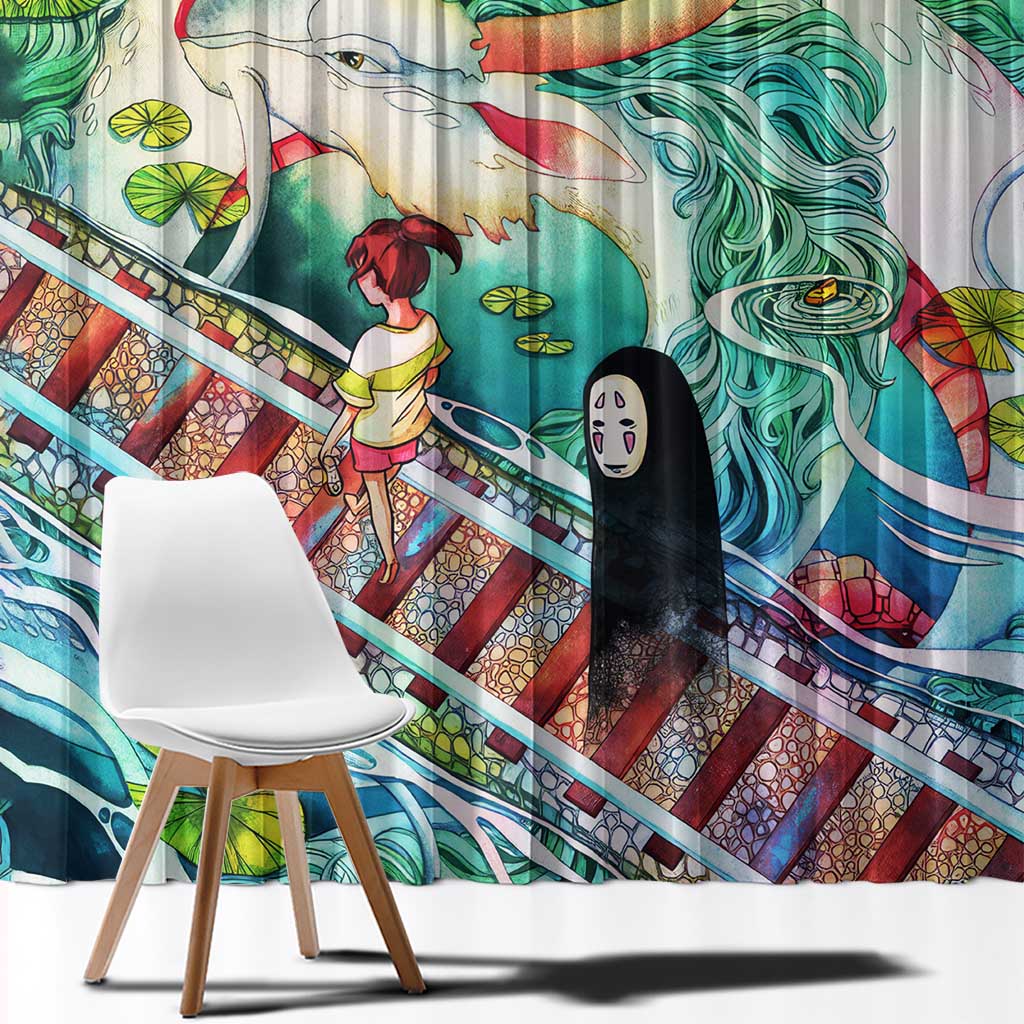 Mythical Spirited Away Studio Ghibli Window Curtain Anime Style