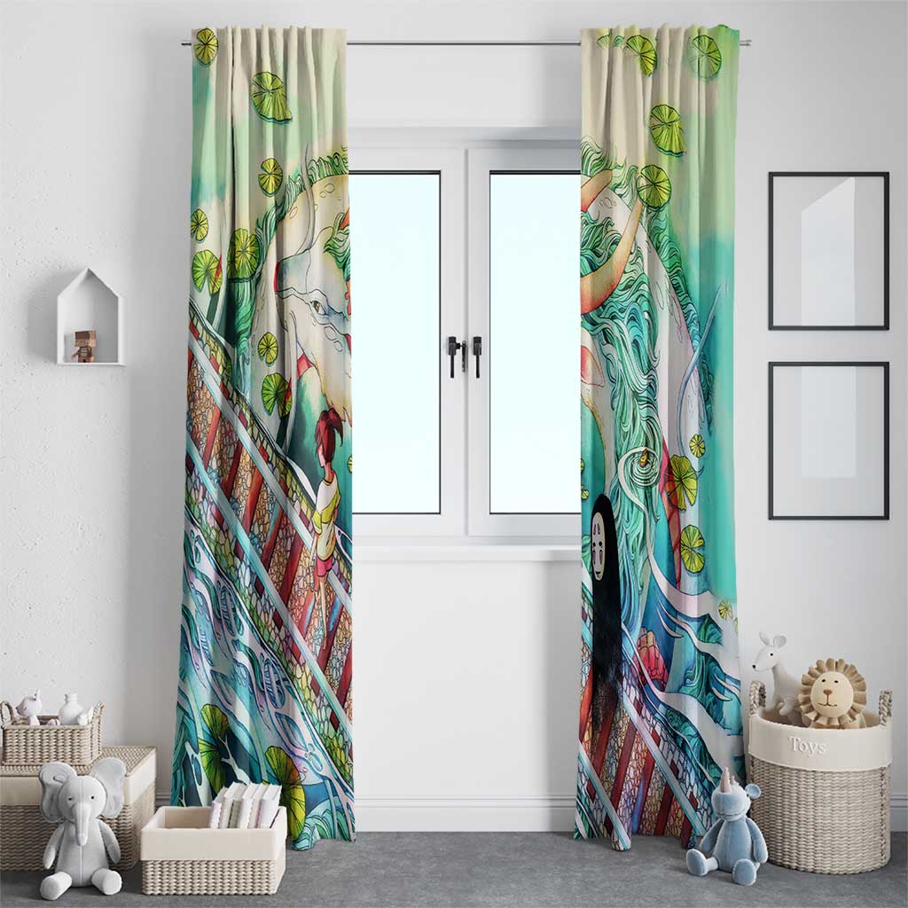 Mythical Spirited Away Studio Ghibli Window Curtain Anime Style
