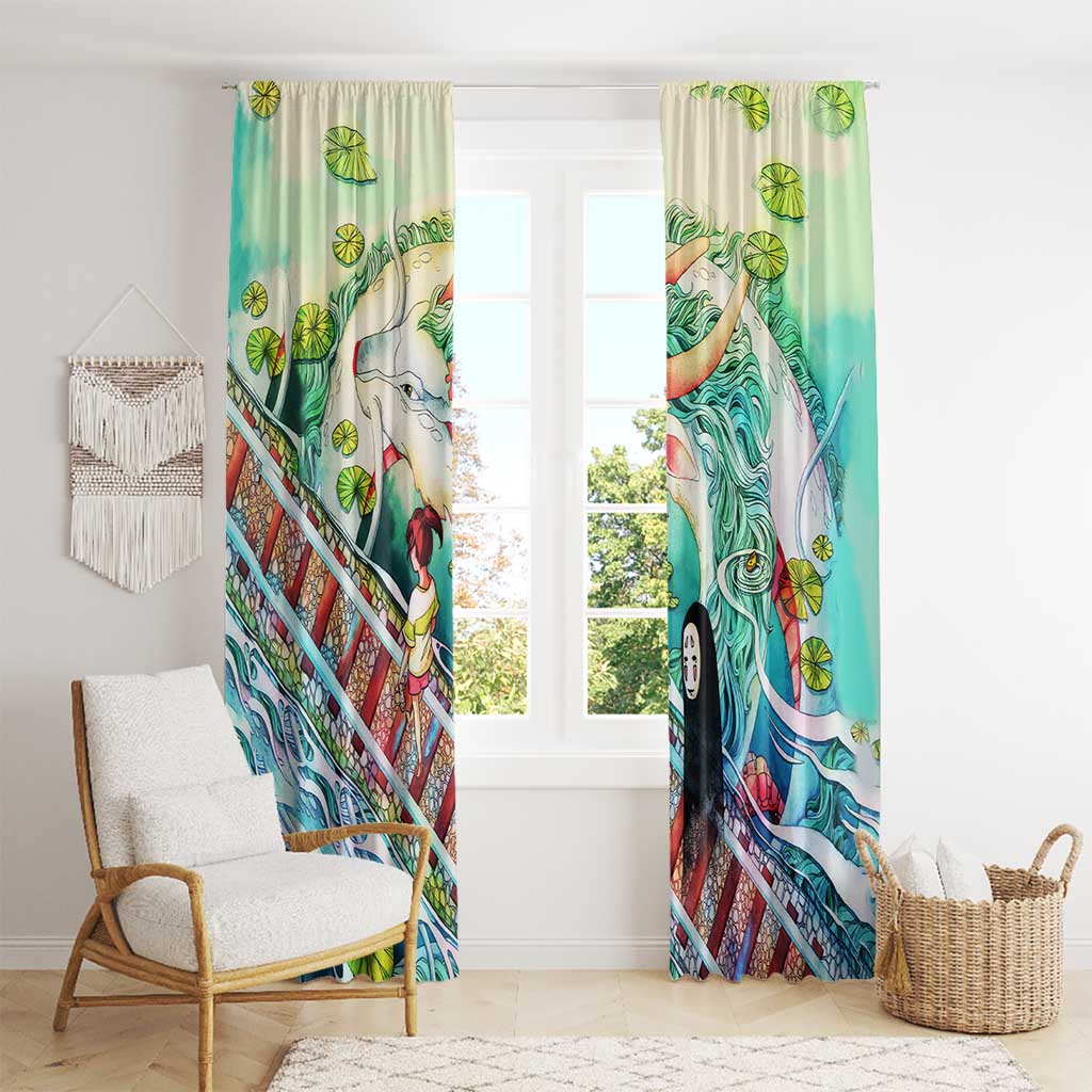 Mythical Spirited Away Studio Ghibli Window Curtain Anime Style