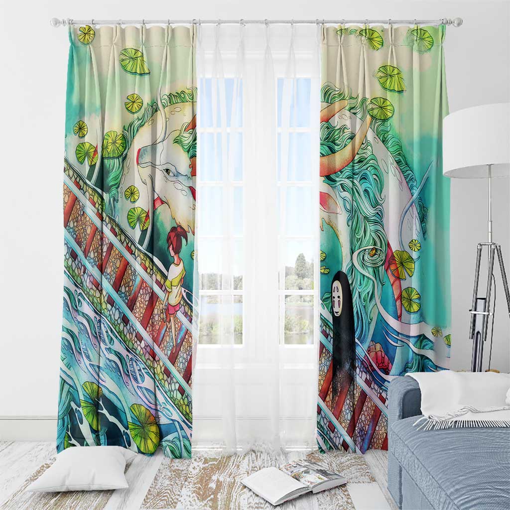 Mythical Spirited Away Studio Ghibli Window Curtain Anime Style