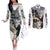 Garou - One Punch Man Couples Matching Off The Shoulder Long Sleeve Dress and Long Sleeve Button Shirt Anime Style