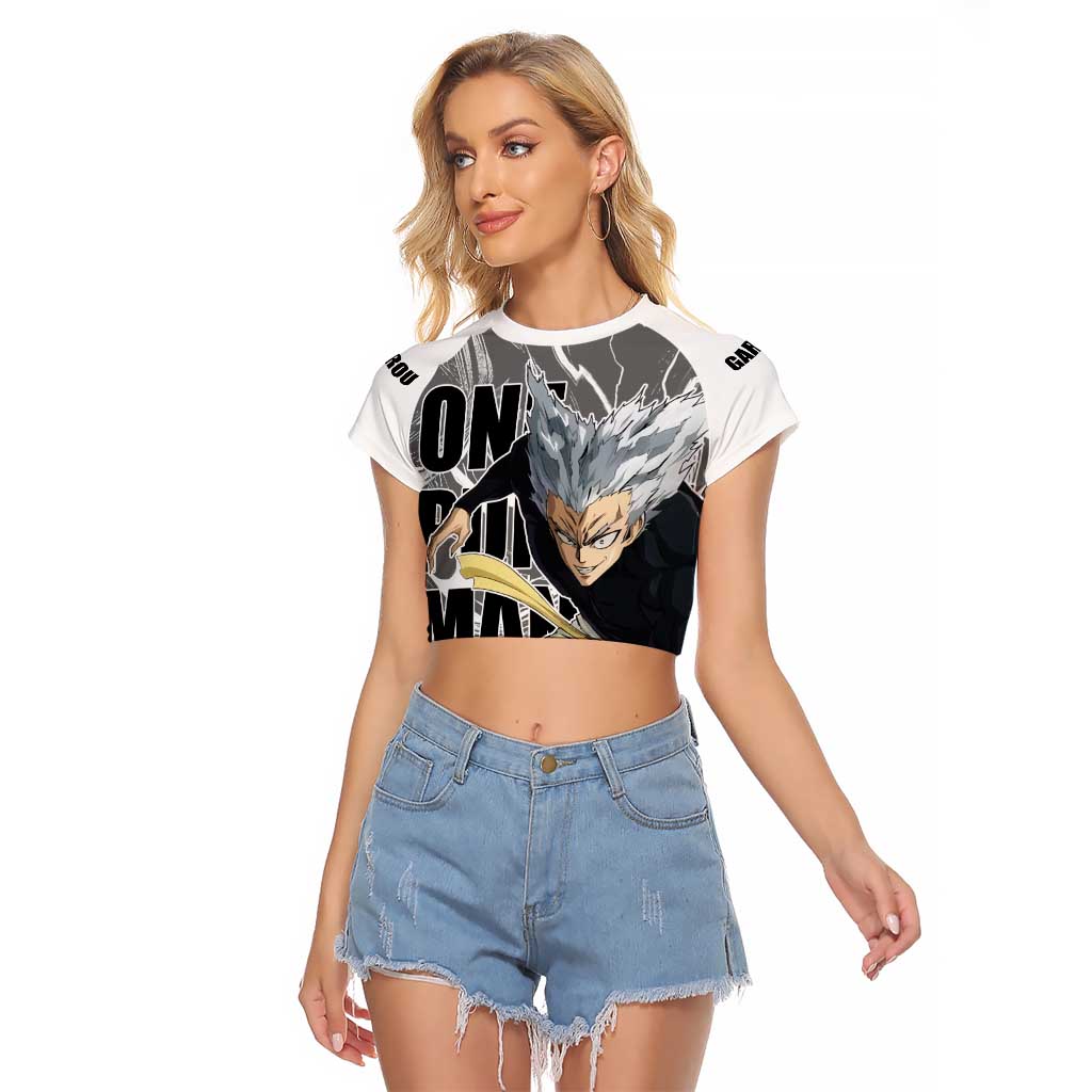Garou - One Punch Man Raglan Cropped T Shirt Anime Style