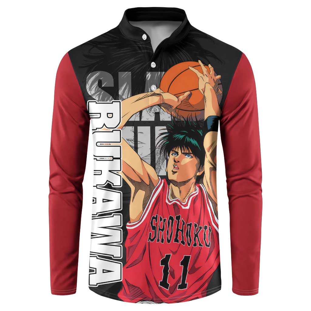 Rukawa Kaede - Slam Dunk Button Sweatshirt Anime Style