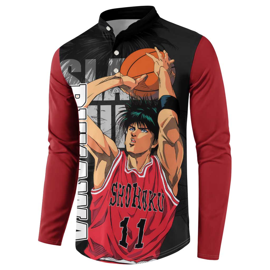 Rukawa Kaede - Slam Dunk Button Sweatshirt Anime Style