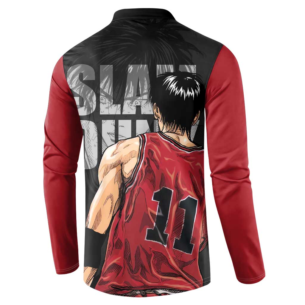 Rukawa Kaede - Slam Dunk Button Sweatshirt Anime Style