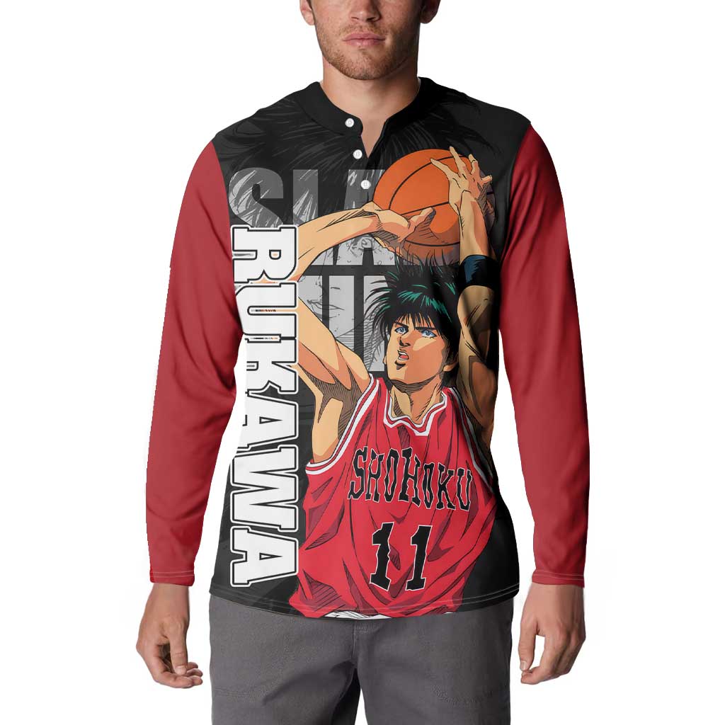 Rukawa Kaede - Slam Dunk Button Sweatshirt Anime Style