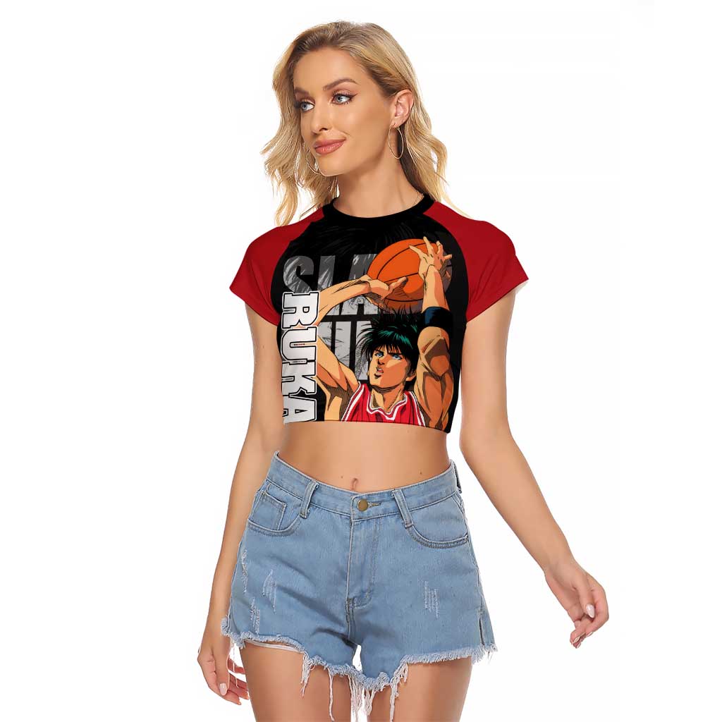 Rukawa Kaede - Slam Dunk Raglan Cropped T Shirt Anime Style