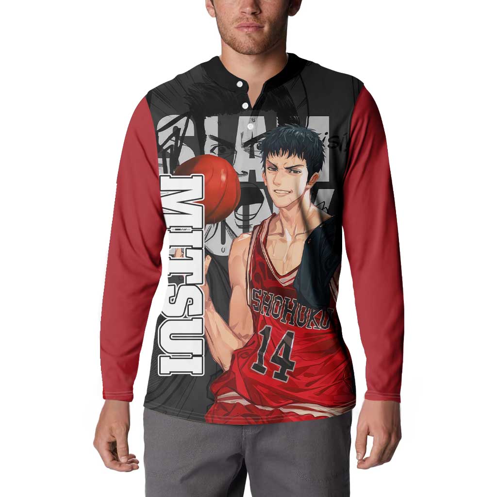 Hisashi Mitsui - Slam Dunk Button Sweatshirt Anime Style