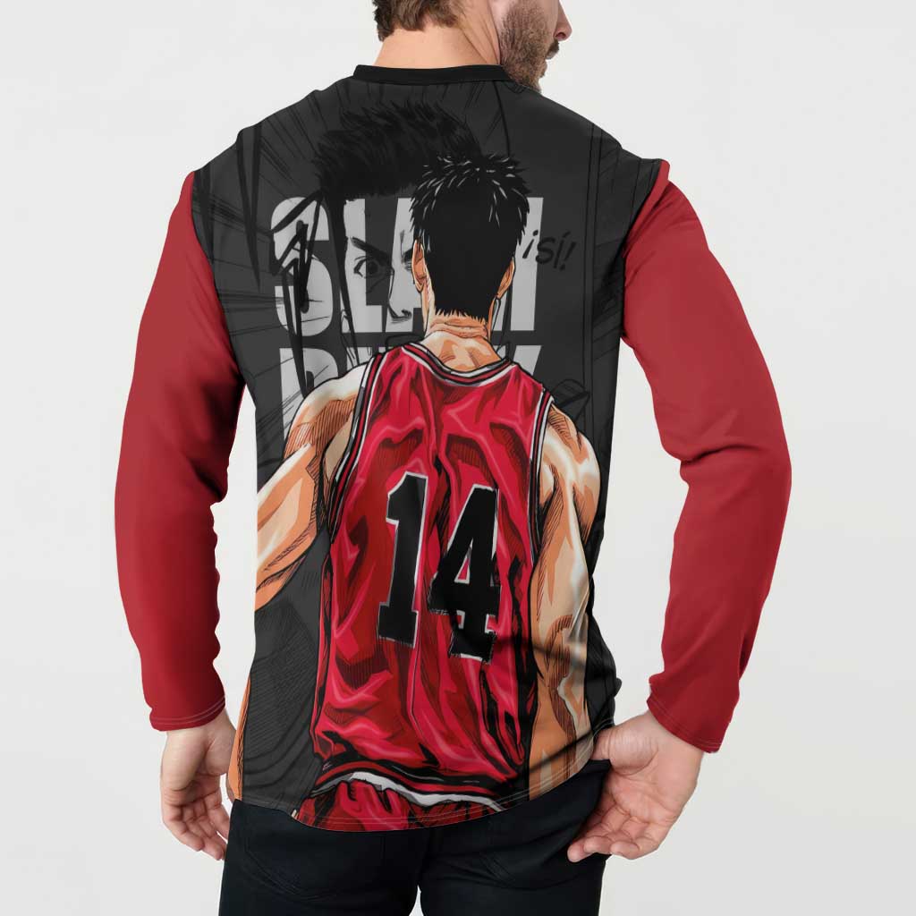 Hisashi Mitsui - Slam Dunk Button Sweatshirt Anime Style