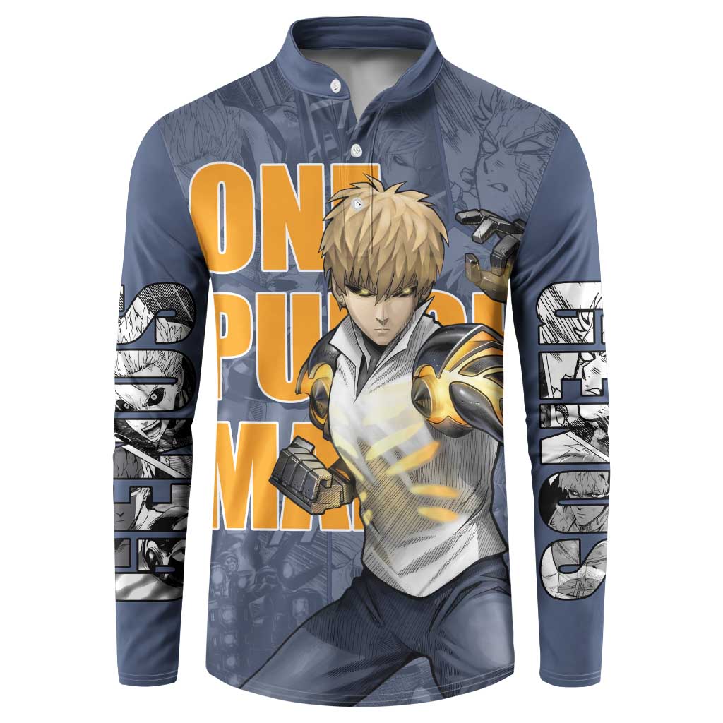 Genos - One Punch Man Button Sweatshirt Anime Style