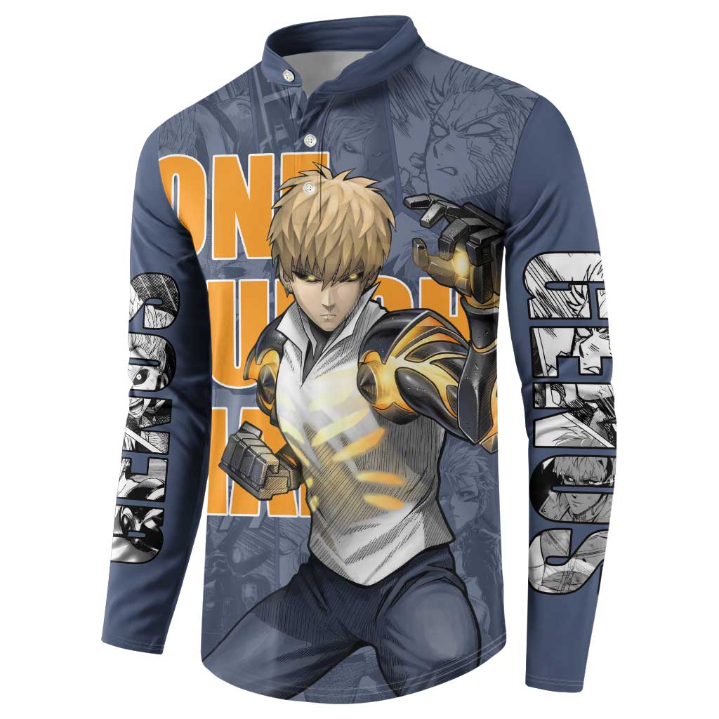 Genos - One Punch Man Button Sweatshirt Anime Style