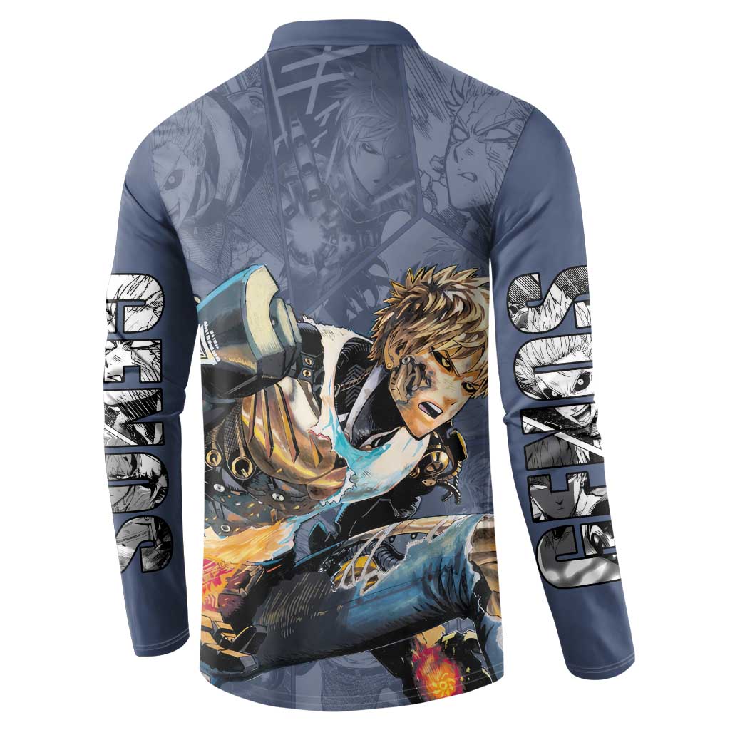 Genos - One Punch Man Button Sweatshirt Anime Style