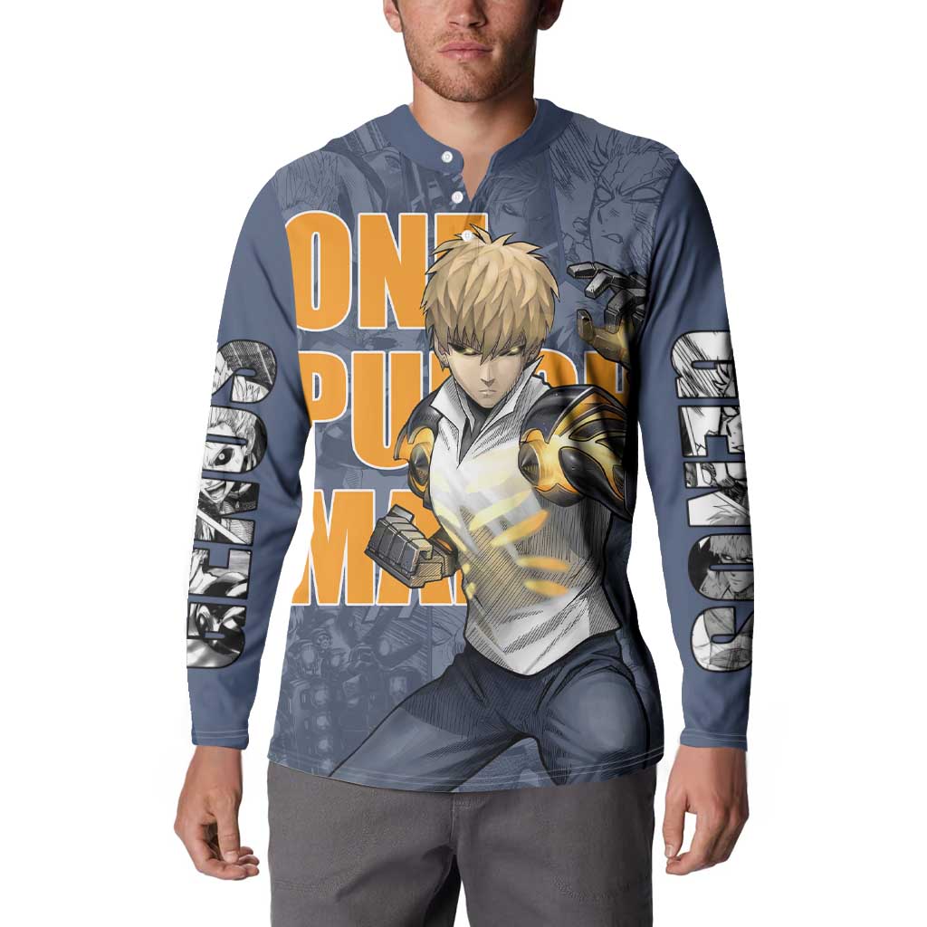 Genos - One Punch Man Button Sweatshirt Anime Style