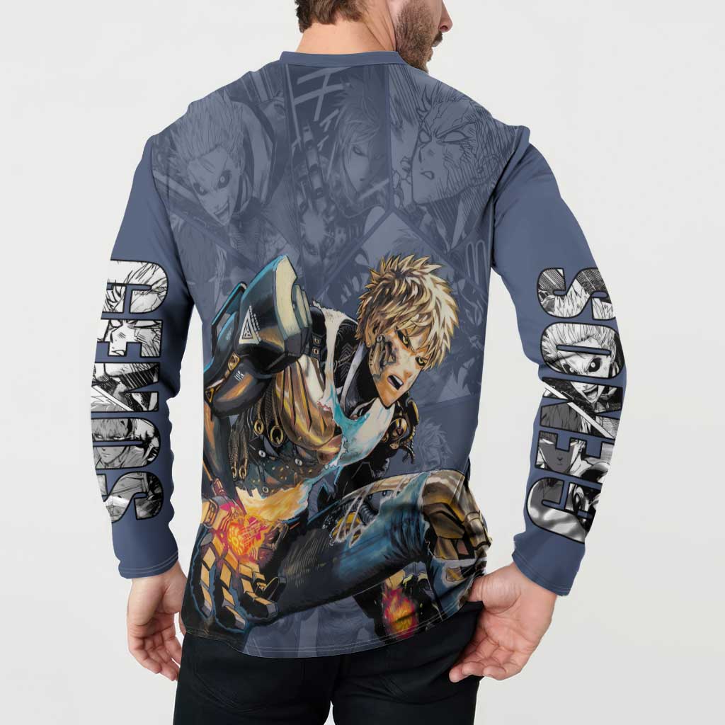 Genos - One Punch Man Button Sweatshirt Anime Style