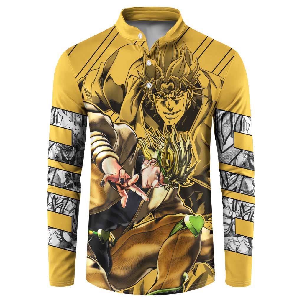 Dio Brando oJo's Bizarre Adventure Button Sweatshirt Anime Style