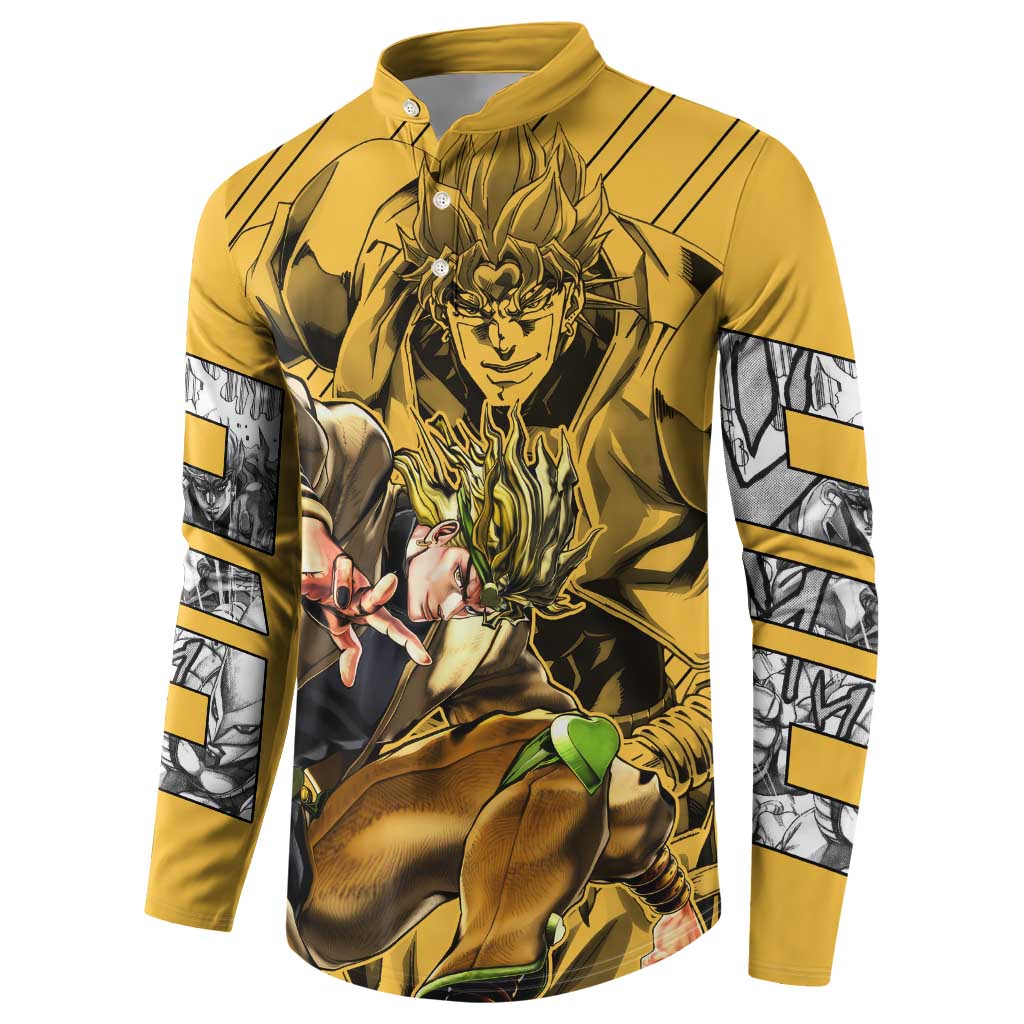 Dio Brando oJo's Bizarre Adventure Button Sweatshirt Anime Style