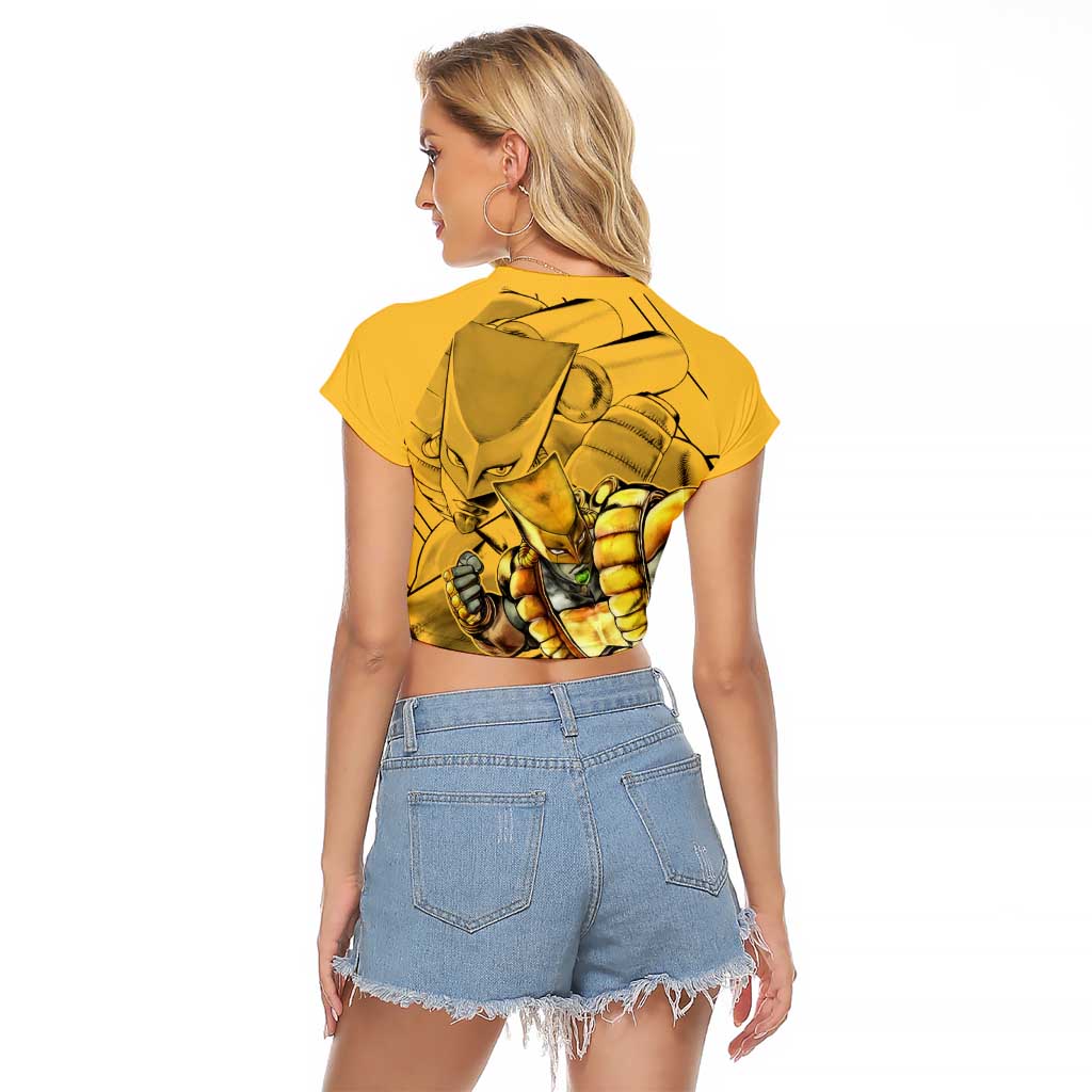 Dio Brando oJo's Bizarre Adventure Raglan Cropped T Shirt Anime Style