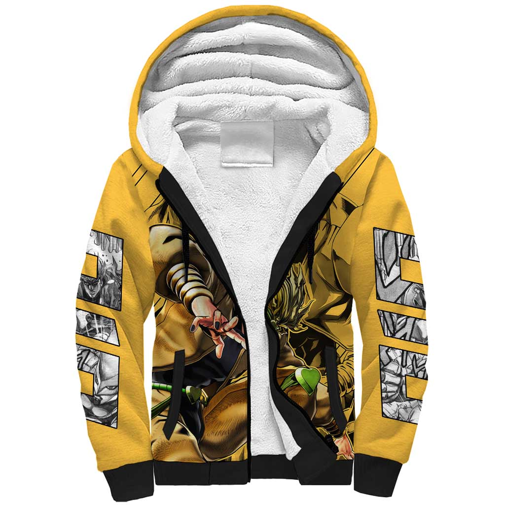 Dio Brando oJo's Bizarre Adventure Sherpa Hoodie Anime Style