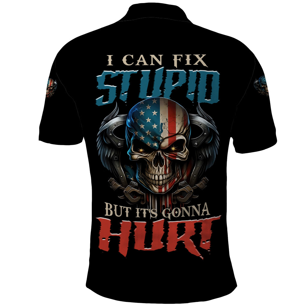 i-can-fix-stupid-but-its-gonna-hurt-polo-shirt