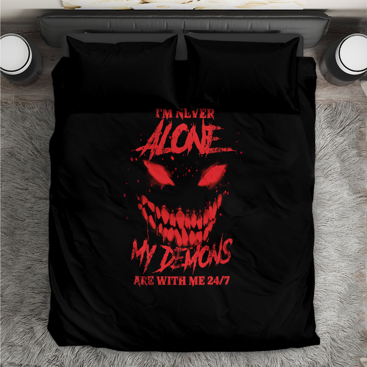 im-never-alone-my-demon-are-with-me-bedding-set