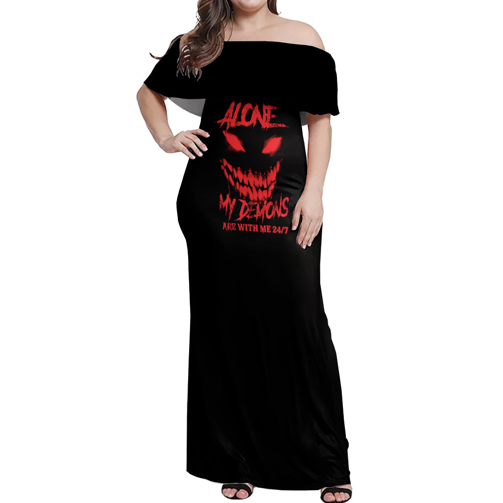 im-never-alone-my-demon-are-with-me-off-shoulder-maxi-dress