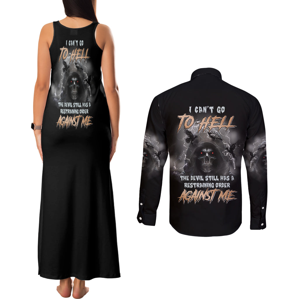 i-cant-go-to-hell-reaper-bat-couples-matching-tank-maxi-dress-and-long-sleeve-button-shirt