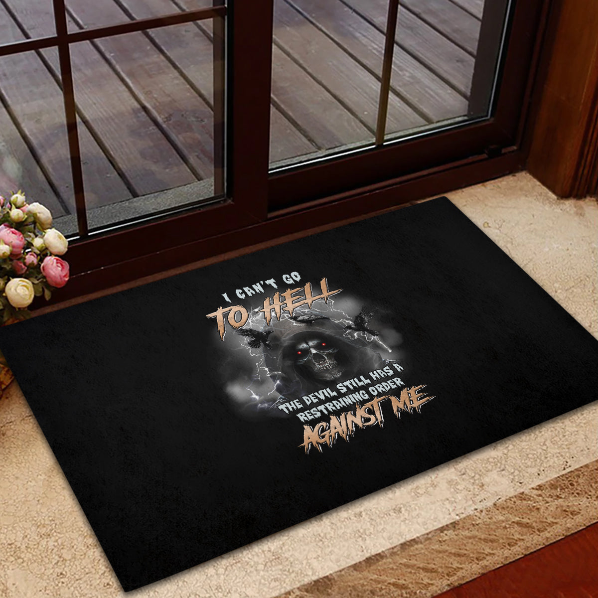 i-cant-go-to-hell-reaper-bat-rubber-doormat