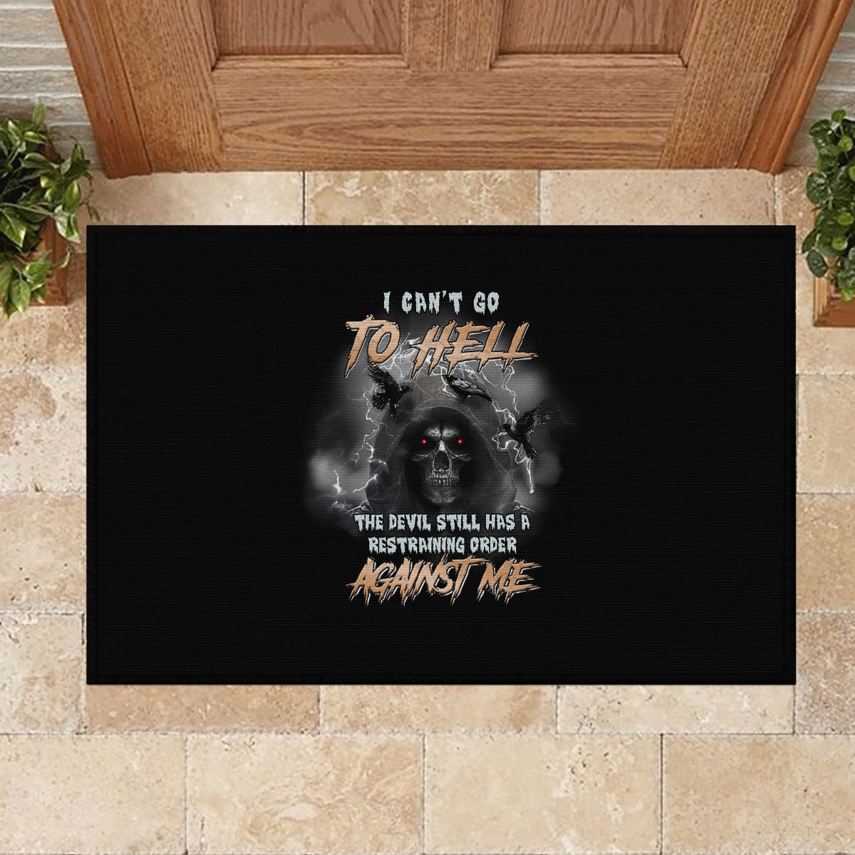 i-cant-go-to-hell-reaper-bat-rubber-doormat