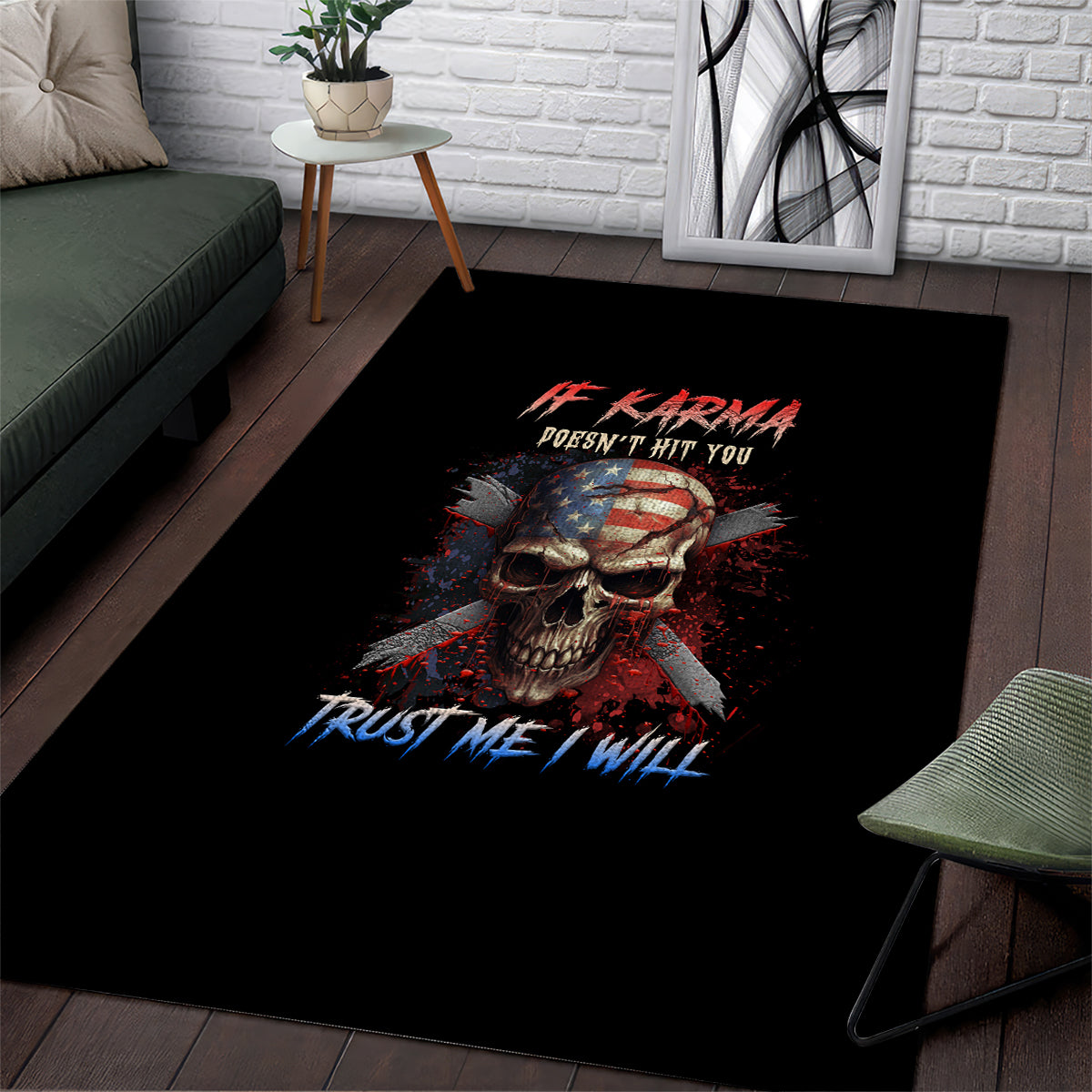 if-karma-doesnt-hit-you-trust-me-i-will-area-rug