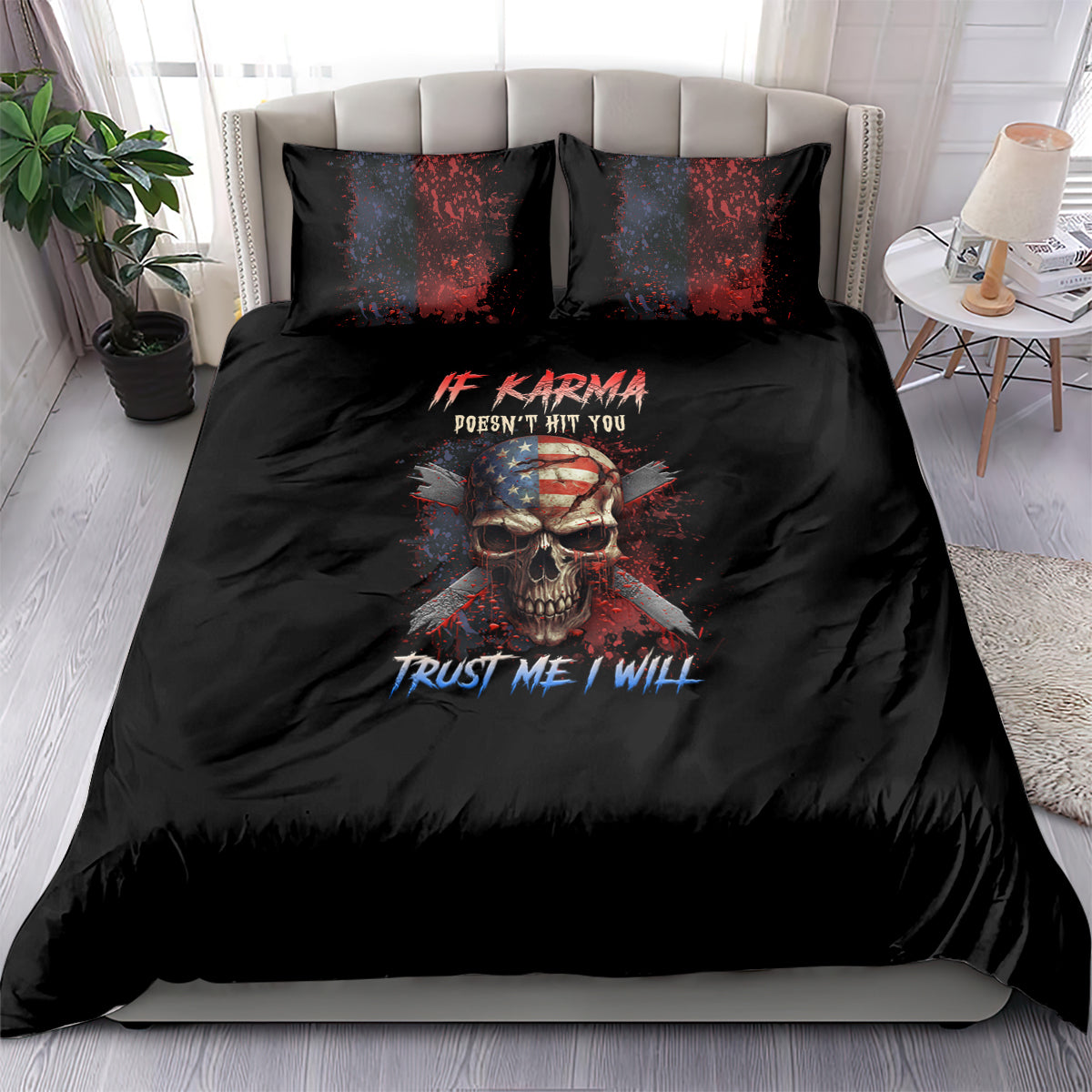if-karma-doesnt-hit-you-trust-me-i-will-bedding-set