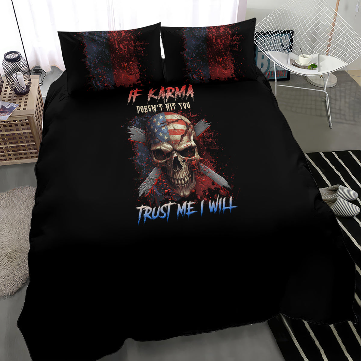if-karma-doesnt-hit-you-trust-me-i-will-bedding-set