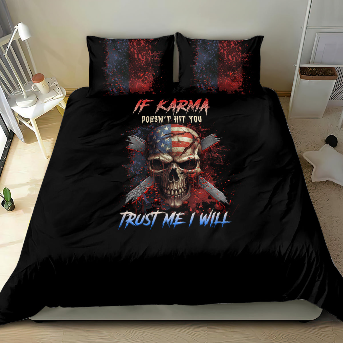 if-karma-doesnt-hit-you-trust-me-i-will-bedding-set